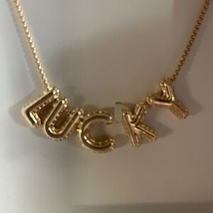 Kate Spade Gold finish Lucky' Necklace NIB St. Patrick’s Day